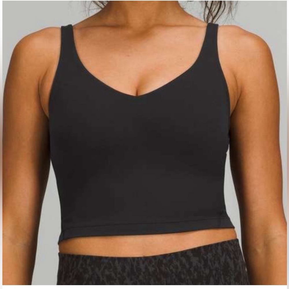 Lululemon Align Active Athleisure Crop Tank Top Black Size 4‎